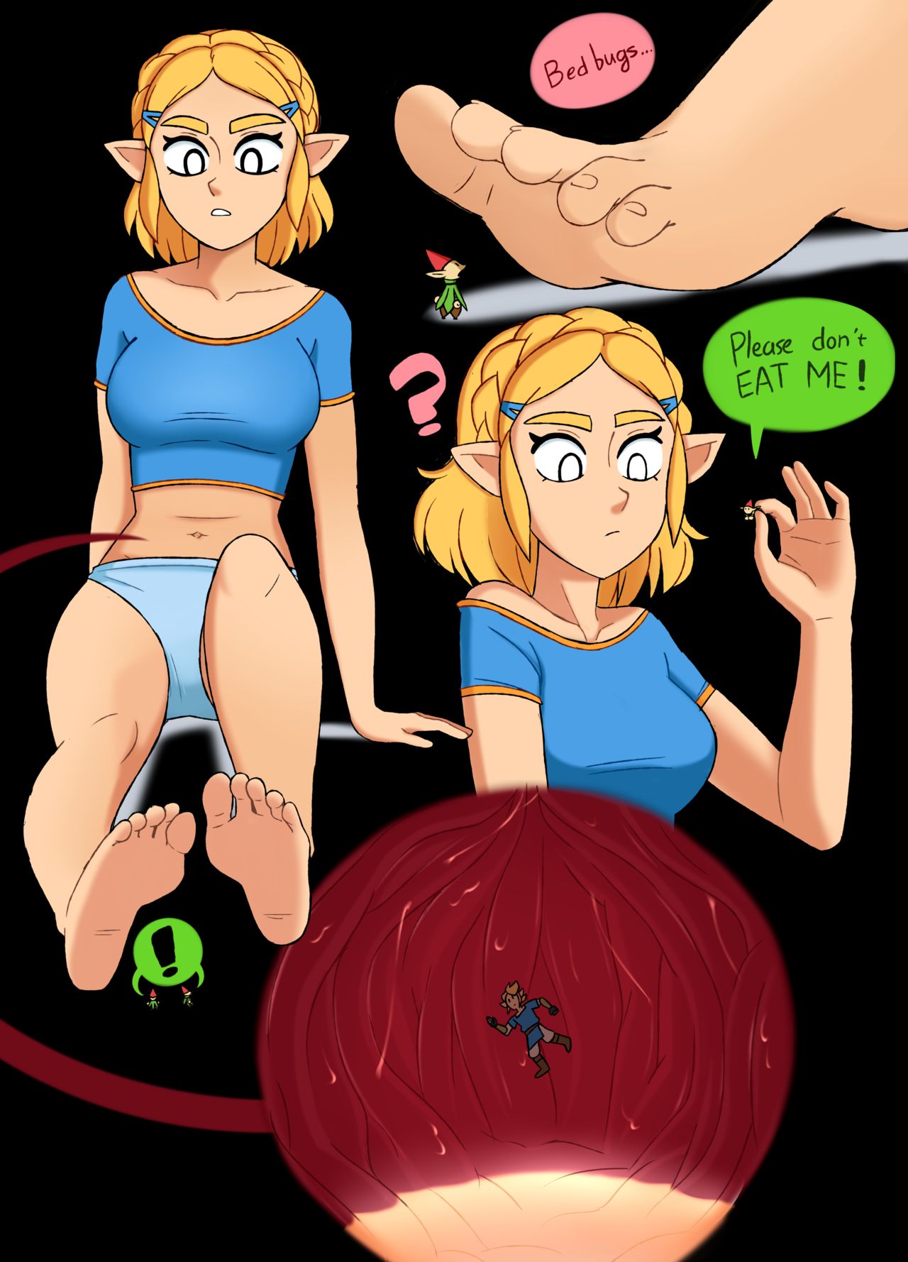 A Minor Side Quest Giantess Zelda Punishedmosquito 06